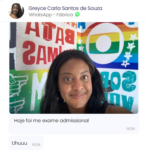 Depoimento Greyce Carla — exame admissional