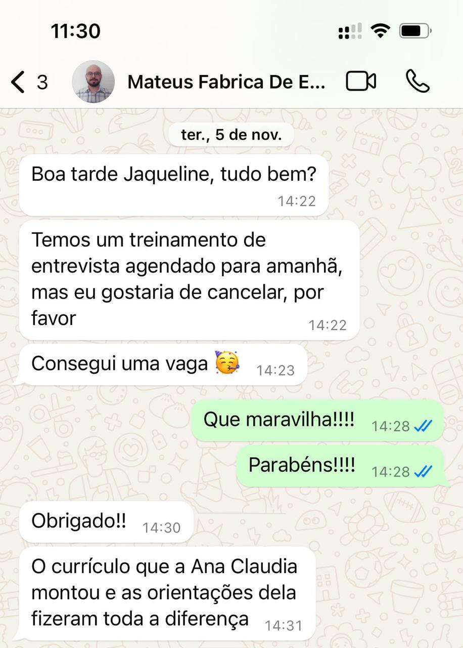 Depoimento Mateus — vaga conquistada